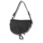 Ultra Matte Calfskin Mini Saddle Bag Black