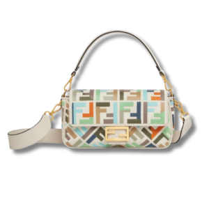 Fendi Medium Baguette Bag In FF Motif Canvas Multicolor