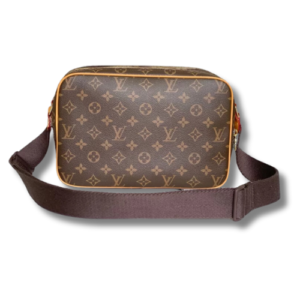 Louis Vuitton Monogram Stripe Trio Shoulder Bag Brown