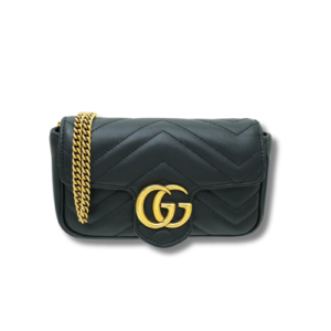 Gucci Black GG Marmont Super Mini Bag