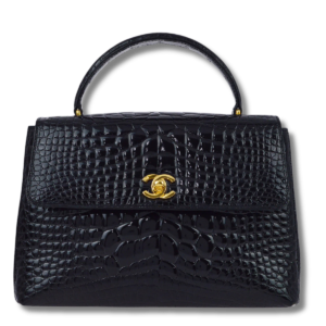 Chanel Cocomark Matelasse Handbag Caviar Skin Black